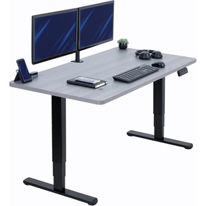 image:imageVIVO Electric 71 x 36 in Dual Motor Sit Stand Desk Memory Height Adjustment 2B Series Black Top Black Frame DESKKIT2B7B36Dark Gray Top  Black Frame