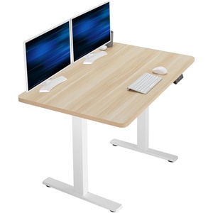 image:imageVIVO Electric 71 x 36 in Standing Desk Memory Height Adjustment 1B Series Holds 220 lbs Black Top Black Frame DESKKIT1B7B36Light Wood Top  White Frame