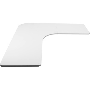 image:imageVIVO Universal 71 x 71 inch Curved Corner Table Top for LShape Sit to Stand Height Adjustable Home and Office 3Leg Desk Frames Black Desktop DESKTOP2CBWhite