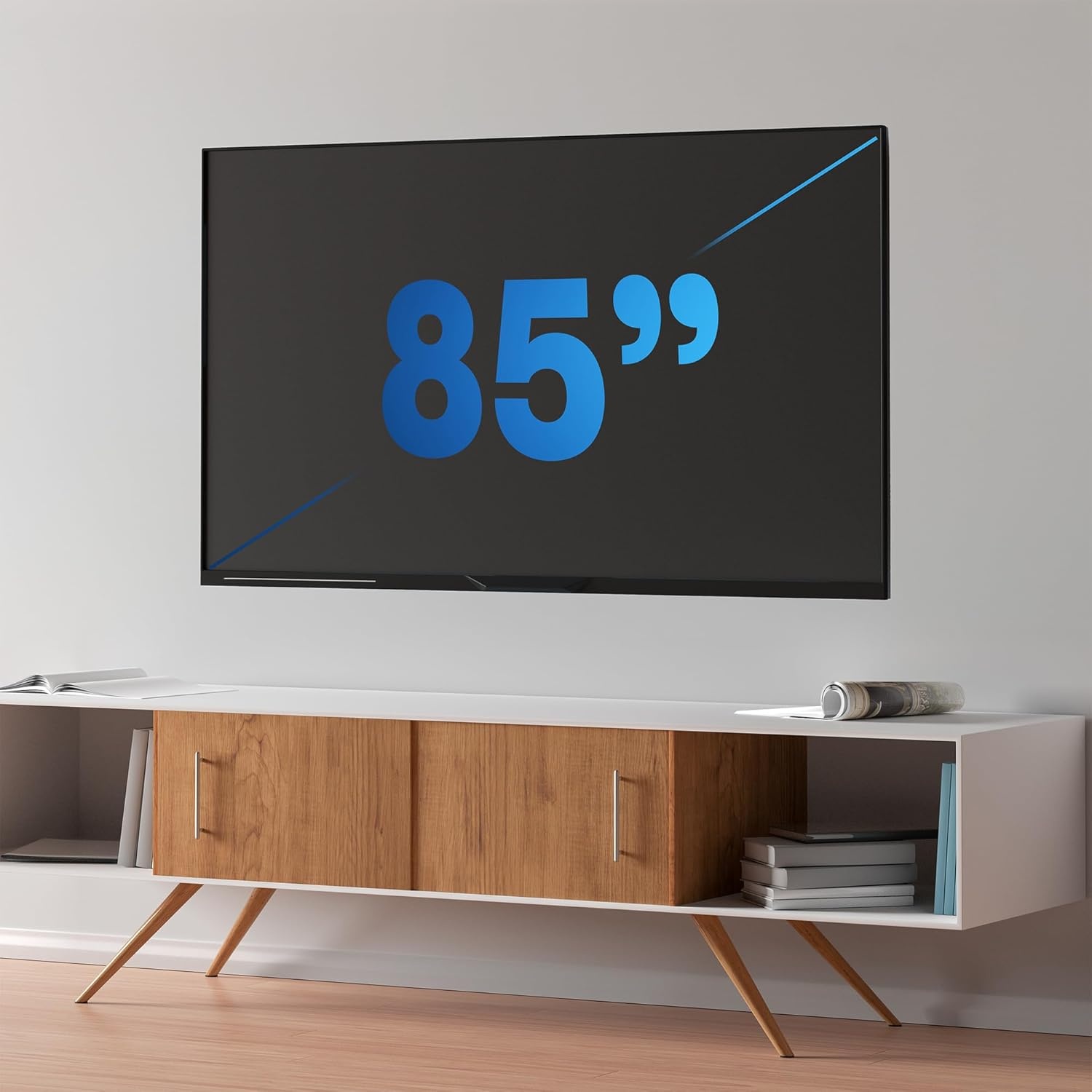 image:imageVIVO 60 to 120 inch Large Screen Heavy Duty TV Wall Mount for LCD LED Flat and Curved Screens Articulating Swivel Mount Max VESA 900x600mm Black MOUNTVW120M4385 screens