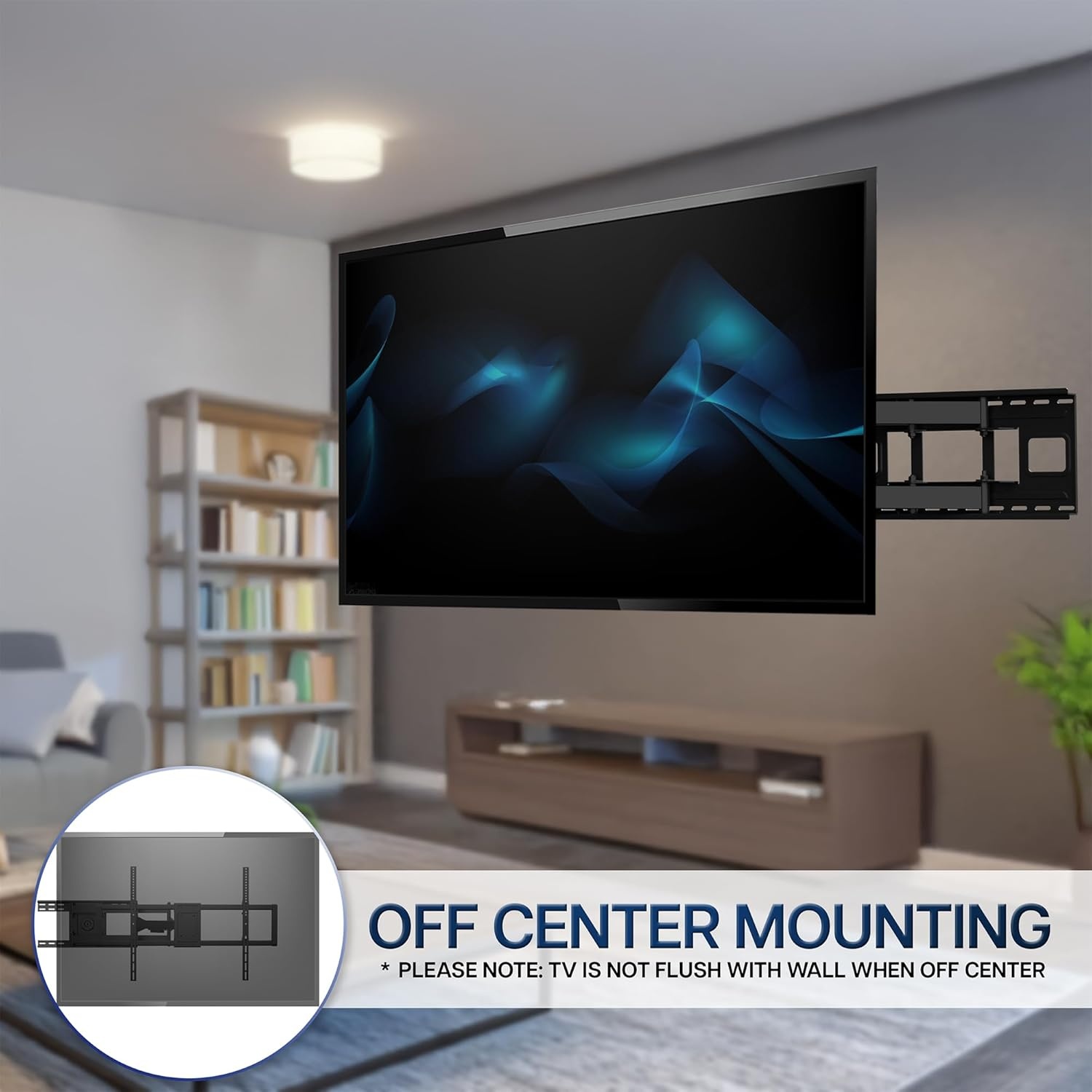 image:imageVIVO 60 to 120 inch Large Screen Heavy Duty TV Wall Mount for LCD LED Flat and Curved Screens Articulating Swivel Mount Max VESA 900x600mm Black MOUNTVW120M60120 screens