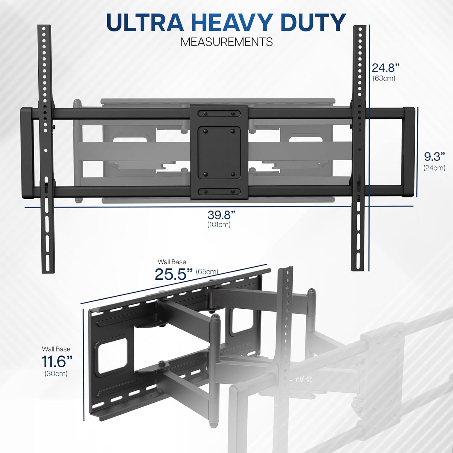 image:imageVIVO 60 to 120 inch Large Screen Heavy Duty TV Wall Mount for LCD LED Flat and Curved Screens Articulating Swivel Mount Max VESA 900x600mm Black MOUNTVW120M60120 screens