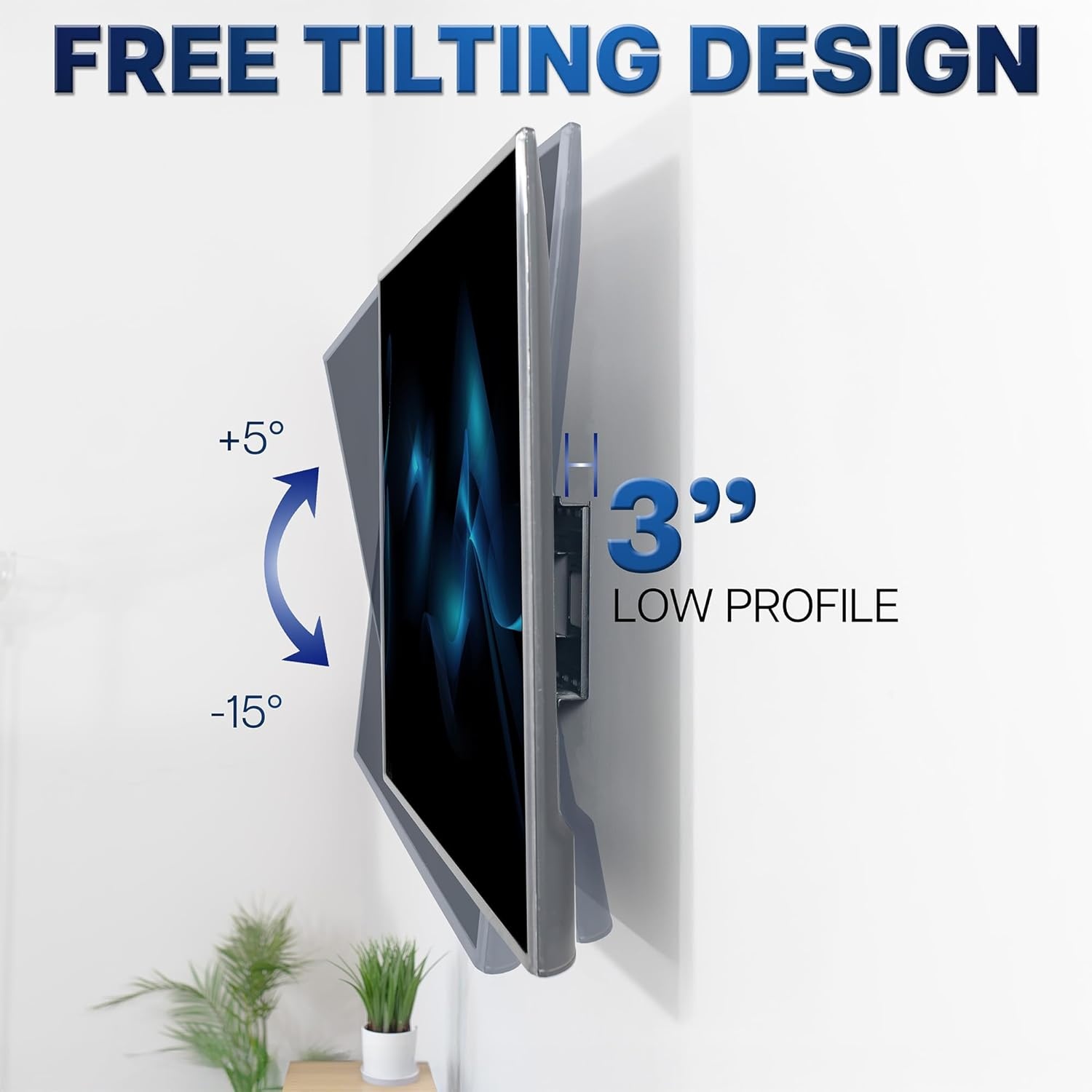 image:imageVIVO 60 to 120 inch Large Screen Heavy Duty TV Wall Mount for LCD LED Flat and Curved Screens Articulating Swivel Mount Max VESA 900x600mm Black MOUNTVW120M60120 screens