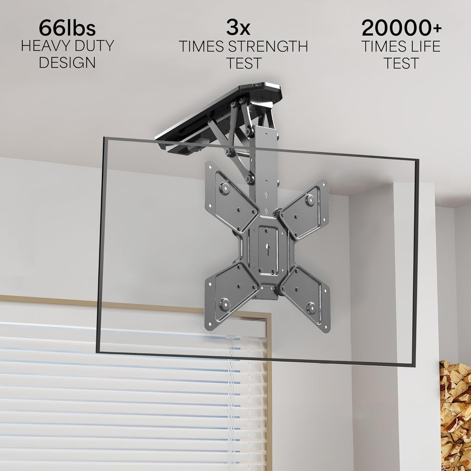 image:imageVIVO Electric Ceiling TV Mount for 23 to 55 inch Screens Flip Down Motorized Pitched Roof VESA Mount MOUNTEFD55Black