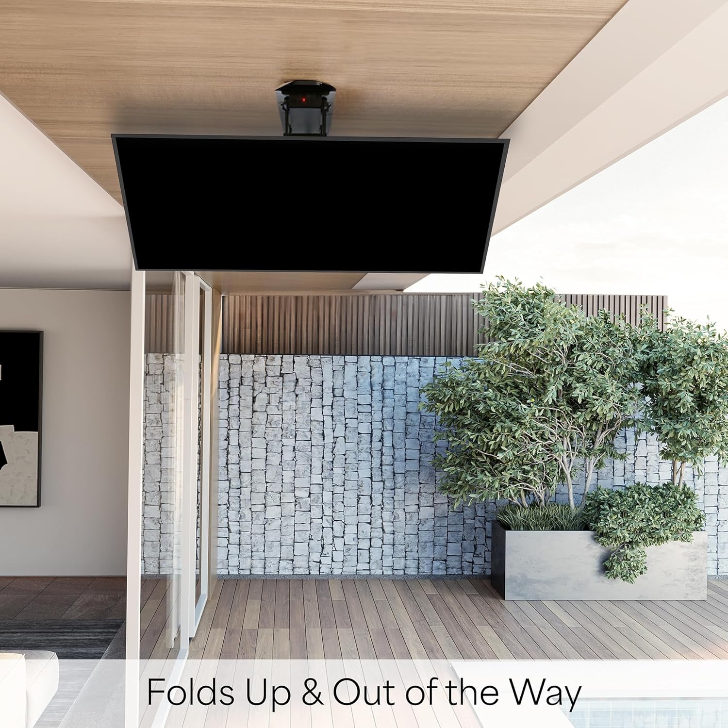 image:imageVIVO Electric Ceiling TV Mount for 23 to 55 inch Screens Flip Down Motorized Pitched Roof VESA Mount MOUNTEFD55Black