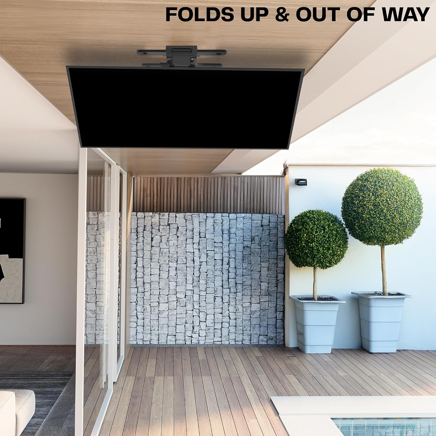 image:imageVIVO Electric Ceiling TV Mount for 23 to 55 inch Screens Flip Down Motorized Pitched Roof VESA Mount MOUNTEFD55Black