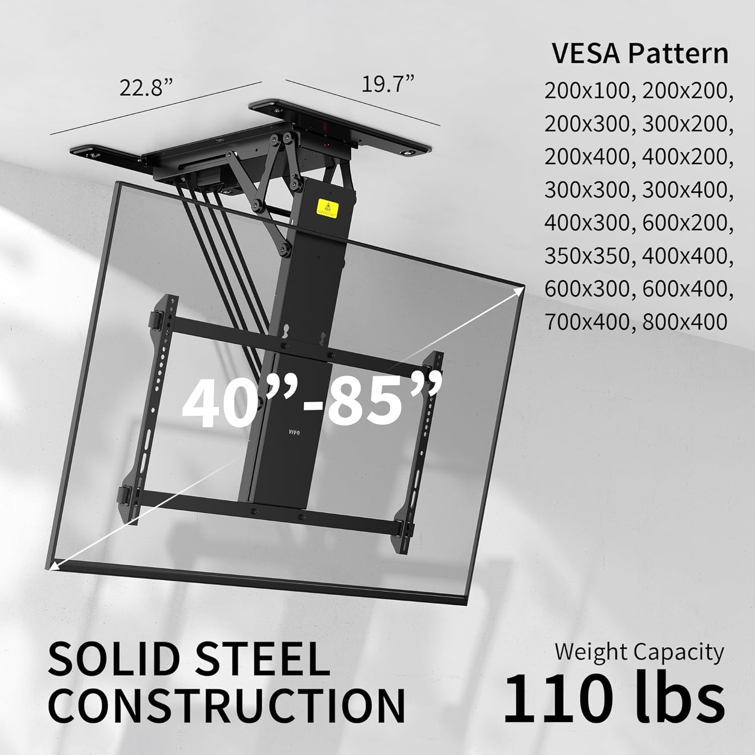 image:imageVIVO Electric Ceiling TV Mount for 32 to 70 inch Screens Large Flip Down Motorized Pitched Roof VESA Mount Master Pack Black MOUNTEFD70Black