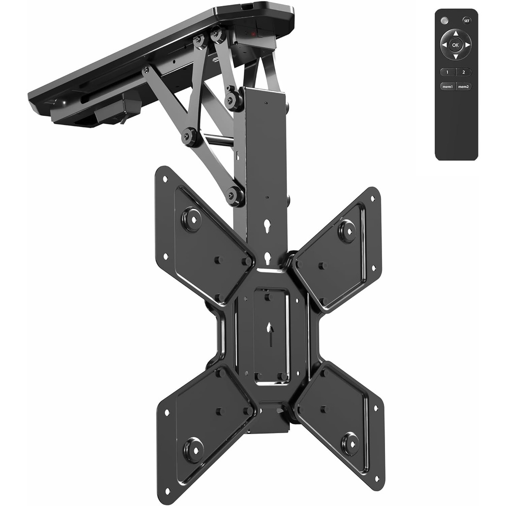 image:imageVIVO Electric Ceiling TV Mount for 23 to 55 inch Screens Flip Down Motorized Pitched Roof VESA Mount MOUNTEFD55Black