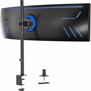 image:imageVIVO Clampon Single Ultra Wide Monitor Desk Mount Low Profile Heavy Duty Adjustable Stand for 1 Ultrawide Screen up to 49 inches 44 lbs Capacity Black STANDV100Cup to 49 screens