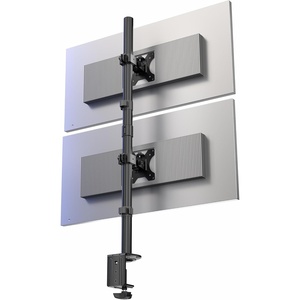 image:imageVIVO Dual Vertically Stacked Monitor Desk Mount Extra Tall Adjustable Stand for 2 Ultrawides up to 34 inches 22 lbs Capacity Black STANDV002TBlack