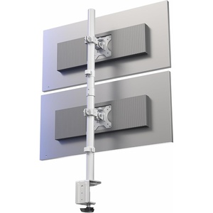 image:imageVIVO Dual Vertically Stacked Monitor Desk Mount Extra Tall Adjustable Stand for 2 Ultrawides up to 34 inches 22 lbs Capacity Black STANDV002TWhite