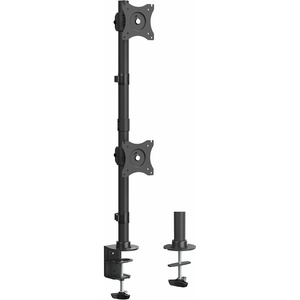 image:imageVIVO Dual Vertically Stacked UltraWide Monitor Desk Mount Extra Tall Heavy Duty Adjustable Stand for 2 Ultrawide Screens up to 45 inches 25 lbs Per Screen Capacity Black STANDV200RBlack