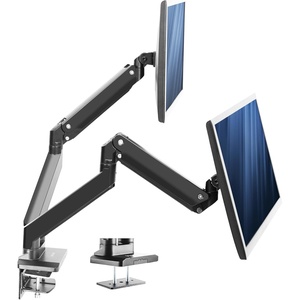 image:imageVIVO Premium Aluminum Heavy Duty Arms Fits 2 Ultrawide Monitors up to 38 inches Widescreen Dual Monitor Desk Mount with Instant Pneumatic Spring Height Adjustment VESA Stand STANDV102G2NonUSB