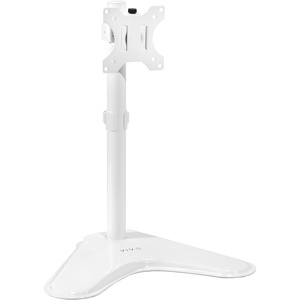 image:imageVIVO Single Monitor Desk Stand Holds Screens up to 32 inch Regular and 38 inch Ultrawide Freestanding VESA Steel Mount Base Adjustable Height Tilt Swivel Rotation Black STANDV001HWhite