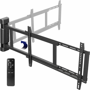 image:imageVIVO Steel Low Profile Electric TV Wall Mount for 32 to 75 inch LCD LED Plasma Screens Motorized Swing TV Bracket with 90 Degree Swivel MOUNTEWM075Black