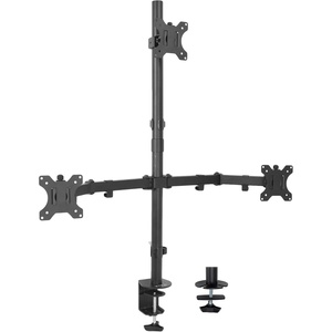 image:imageVIVO Triple LCD LED Computer Monitor Desk Stand Free Standing Heavy Duty Fully Adjustable Mount for 3 Screens up to 30 inches STANDV003E13 to 30 screens