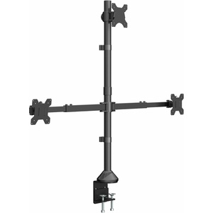 image:imageVIVO Triple LCD LED Computer Monitor Desk Stand Free Standing Heavy Duty Fully Adjustable Mount for 3 Screens up to 30 inches STANDV003E27 to 38 screens