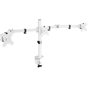 image:imageVIVO Triple Monitor Adjustable Desk Mount Articulating Tri Stand Holds 3 Screens up to 24 inches Black STANDV003YWhite