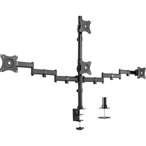 image:imageVIVO Triple Monitor Adjustable Heavy Duty Mount Articulating Stand for 3 LCD Screens up to 24 inches STANDV003MQuad Mount