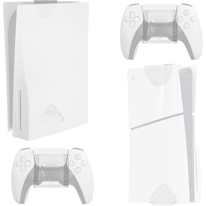 image:imageVIVO 2in1 Wall and Under Desk Mount Bracket Designed for PS5 and PS5 Slim Gaming Console PlayStation 5 Standard and Digital Edition Vertical Wall Display 2 Controller Mounts Black MOUNTPS5CWhite